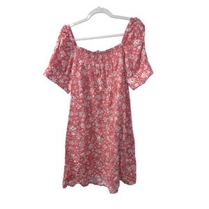 J. Crew Summer Dress - Coral & White Flowers
